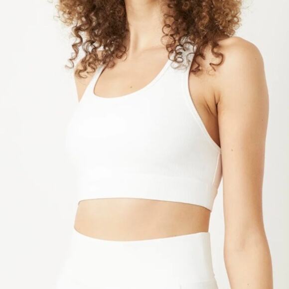 NWT Bandier All Access Rib Front Row Bra - White - XL - Picture 7 of 11